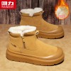 Pull back men's shoes/snow boots/men's cotton shoes/velvet casual shoes