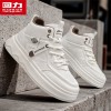 Pull back men's shoes high-top sneakers 2025 autumn and winter new men's trendy versatile thick-soled casual shoes