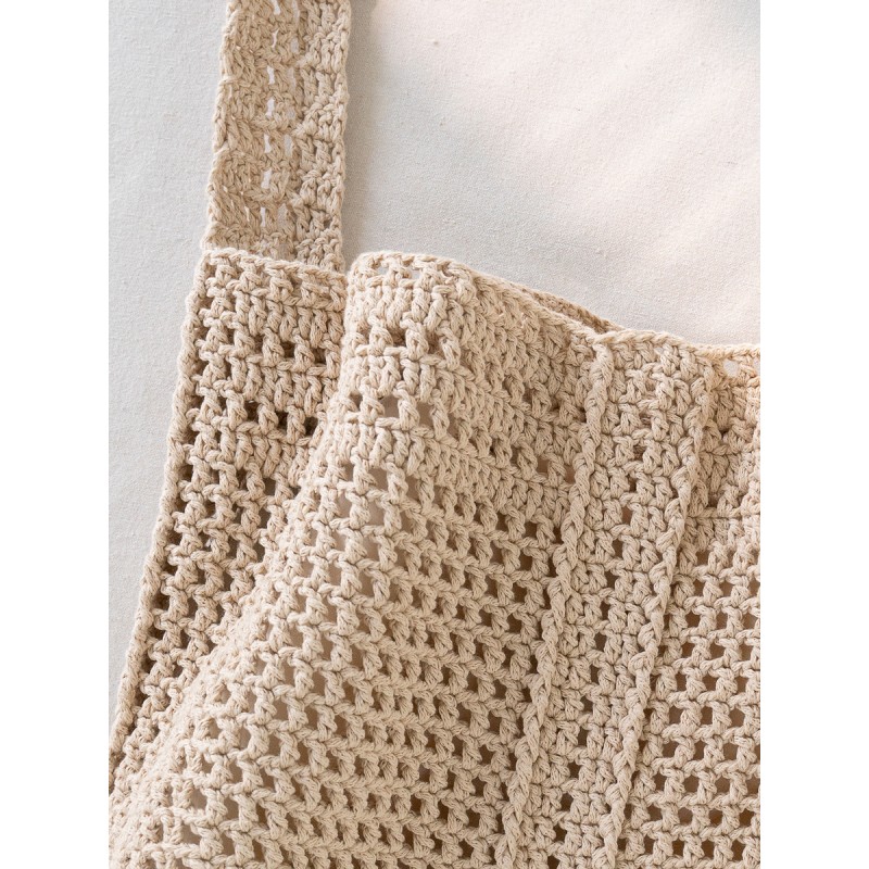 [Big square sugar bag] material bag cloudcandy hand-knitted diy crochet bag hollow cotton thread round strands