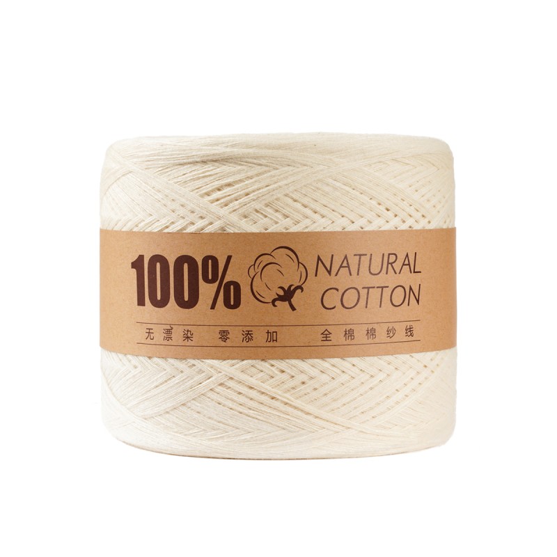 No additives 100% cotton pure white unbleached cotton yarn pure cotton cotton yarn baby baby wool knitting