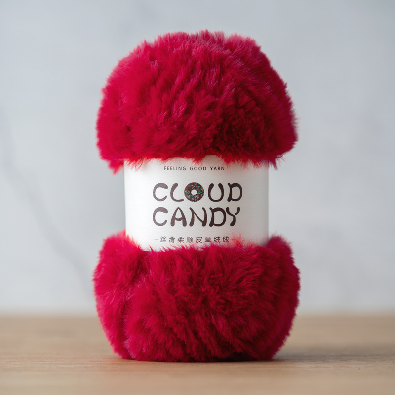 cloudcandy fur yarn imitation mink fur thread crocheted coral velvet scarf hat material thick wool cloudcandy fur yarn imitation mink fur thread crocheted coral velvet scarf hat material thick wool
