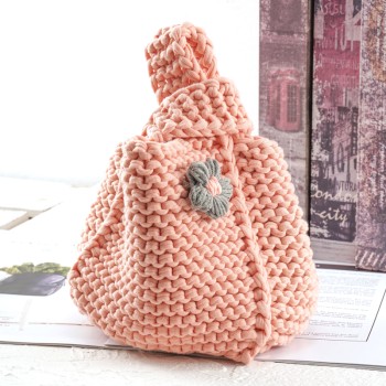 Japanese wrist bag hand-woven cloth line diy vegetable basket bag stick needle homemade material bag gift for girlfriend