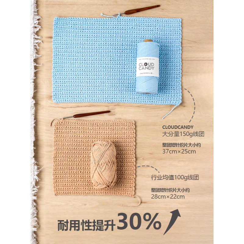 cloudcandy round strand hollow cotton thread 2mm hand-knitted diy wool crochet bag thread small hair ball fabric cloudcandy round strand hollow cotton thread 2mm hand-knitted diy wool crochet bag thread small hair ball fabric