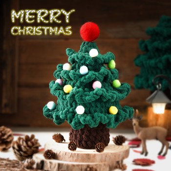 [Christmas tree] Material package homemade wool hand-knitted diy crochet Christmas ornaments gift for girlfriend