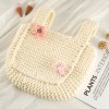 Japanese wrist bag hand-woven cloth line diy vegetable basket bag stick needle homemade material bag gift for girlfriend Japanese wrist bag hand-woven cloth line diy vegetable basket bag stick needle homemade material bag gift for girlfriend