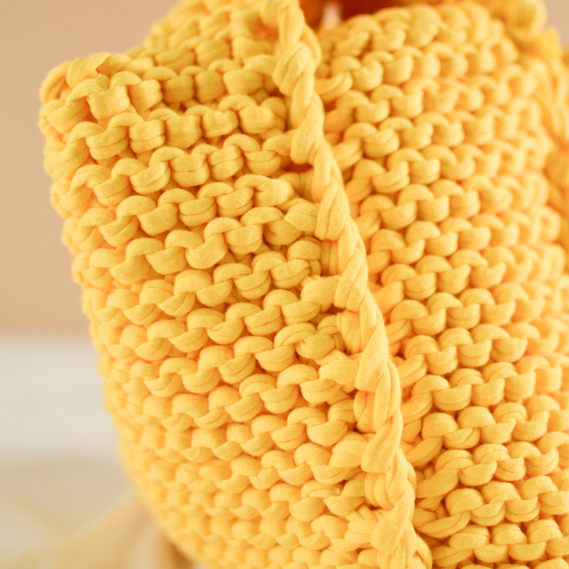 Japanese wrist bag hand-woven cloth line diy vegetable basket bag stick needle homemade material bag gift for girlfriend Japanese wrist bag hand-woven cloth line diy vegetable basket bag stick needle homemade material bag gift for girlfriend