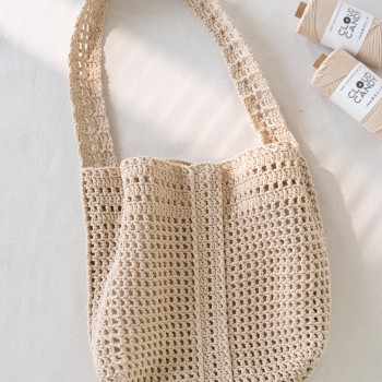 [Big square sugar bag] material bag cloudcandy hand-knitted diy crochet bag hollow cotton thread round strands