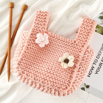 Japanese wrist bag hand-woven cloth line diy vegetable basket bag stick needle homemade material bag gift for girlfriend