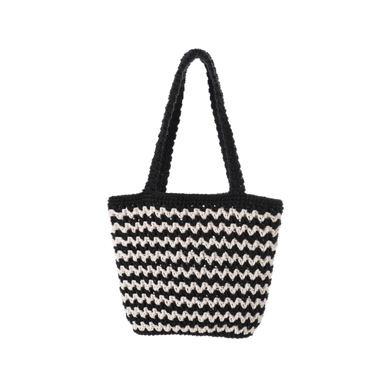 [Wave pattern bag] Material bag crochet diy striped handbag tote bag handmade gift