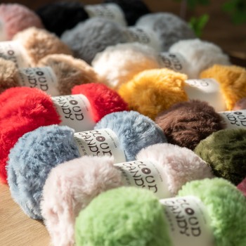 cloudcandy fur yarn imitation mink fur thread crocheted coral velvet scarf hat material thick wool