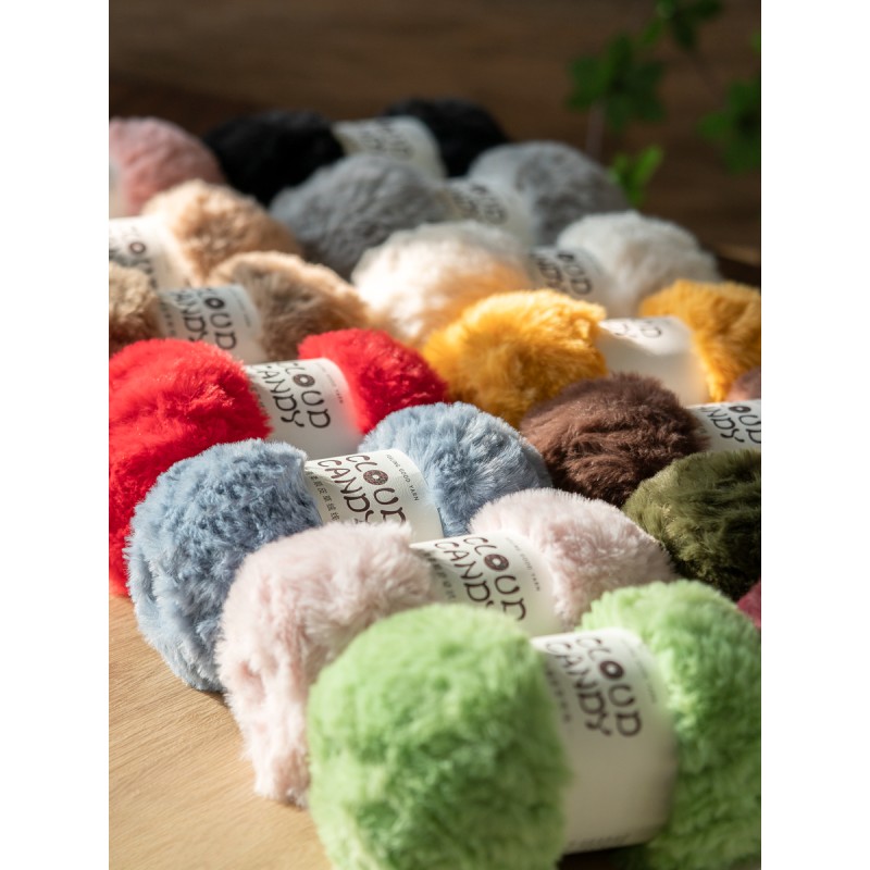 cloudcandy fur yarn imitation mink fur thread crocheted coral velvet scarf hat material thick wool cloudcandy fur yarn imitation mink fur thread crocheted coral velvet scarf hat material thick wool