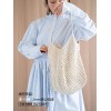 [Hollow Beach Bag] Material Bag Hand-woven diy hollow thread 2mm cotton and linen thread shopping bag waffle bag