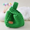 Japanese wrist bag hand-woven cloth line diy vegetable basket bag stick needle homemade material bag gift for girlfriend Japanese wrist bag hand-woven cloth line diy vegetable basket bag stick needle homemade material bag gift for girlfriend