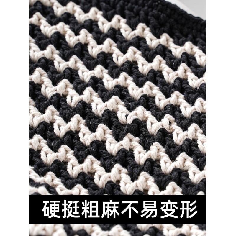[Wave pattern bag] Material bag crochet diy striped handbag tote bag handmade gift