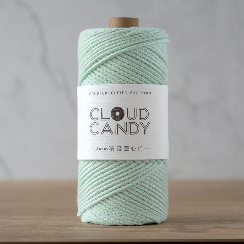 cloudcandy round strand hollow cotton thread 2mm hand-knitted diy wool crochet bag thread small hair ball fabric cloudcandy round strand hollow cotton thread 2mm hand-knitted diy wool crochet bag thread small hair ball fabric