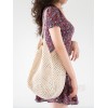 [Hollow Beach Bag] Material Bag Hand-woven diy hollow thread 2mm cotton and linen thread shopping bag waffle bag