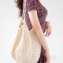 [Hollow Beach Bag] Material Bag Hand-woven diy hollow thread 2mm cotton and linen thread shopping bag waffle bag