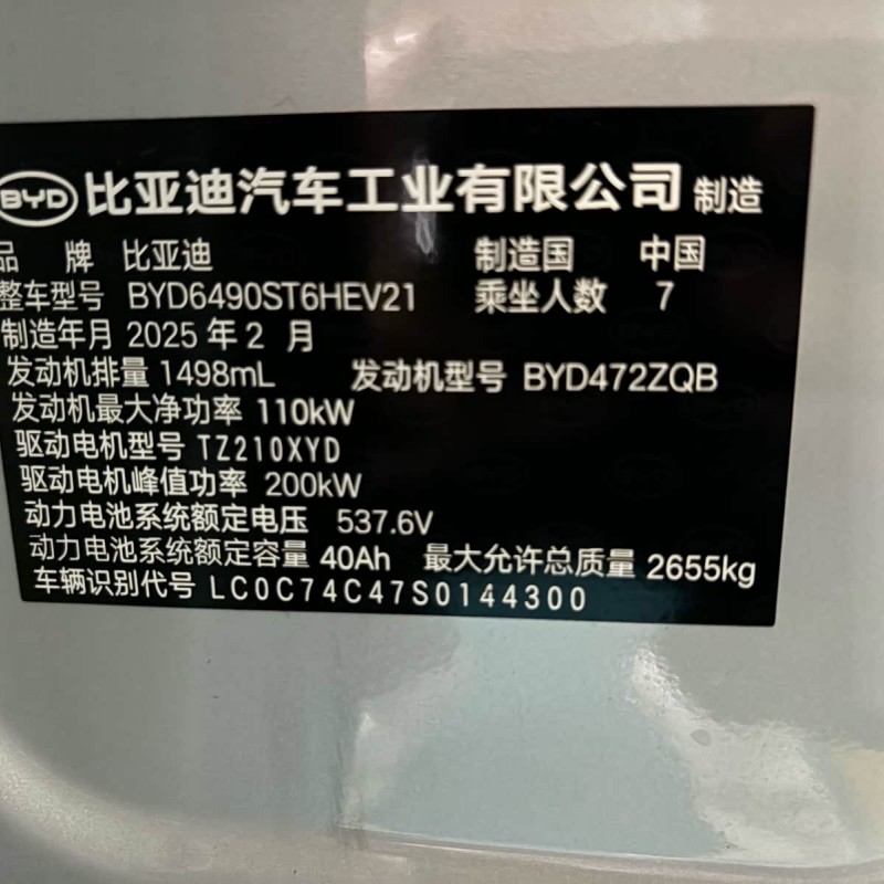 Tang New Energy 2025 DM-i Intelligent Driving Edition 115KM Flagship Model Tang New Energy 2025 DM-i Intelligent Driving Edition 115KM Flagship Model