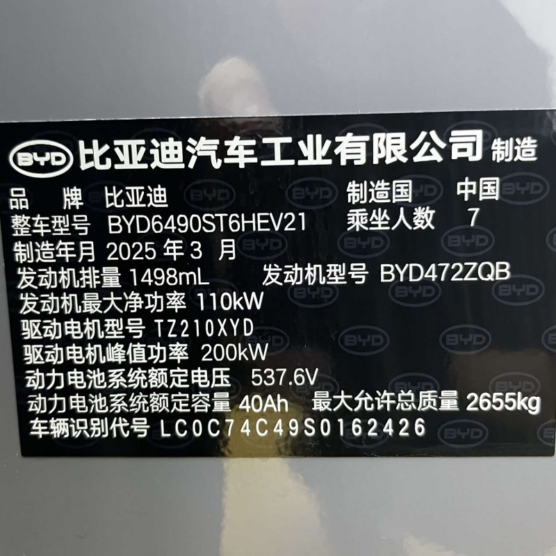 Tang New Energy 2025 DM-i Intelligent Driving Edition 115KM Flagship Model Tang New Energy 2025 DM-i Intelligent Driving Edition 115KM Flagship Model